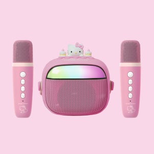 산리오 헬로키티 귀여운 캐릭터 블루투스 스피커 무선 노래방 마이크 세트
