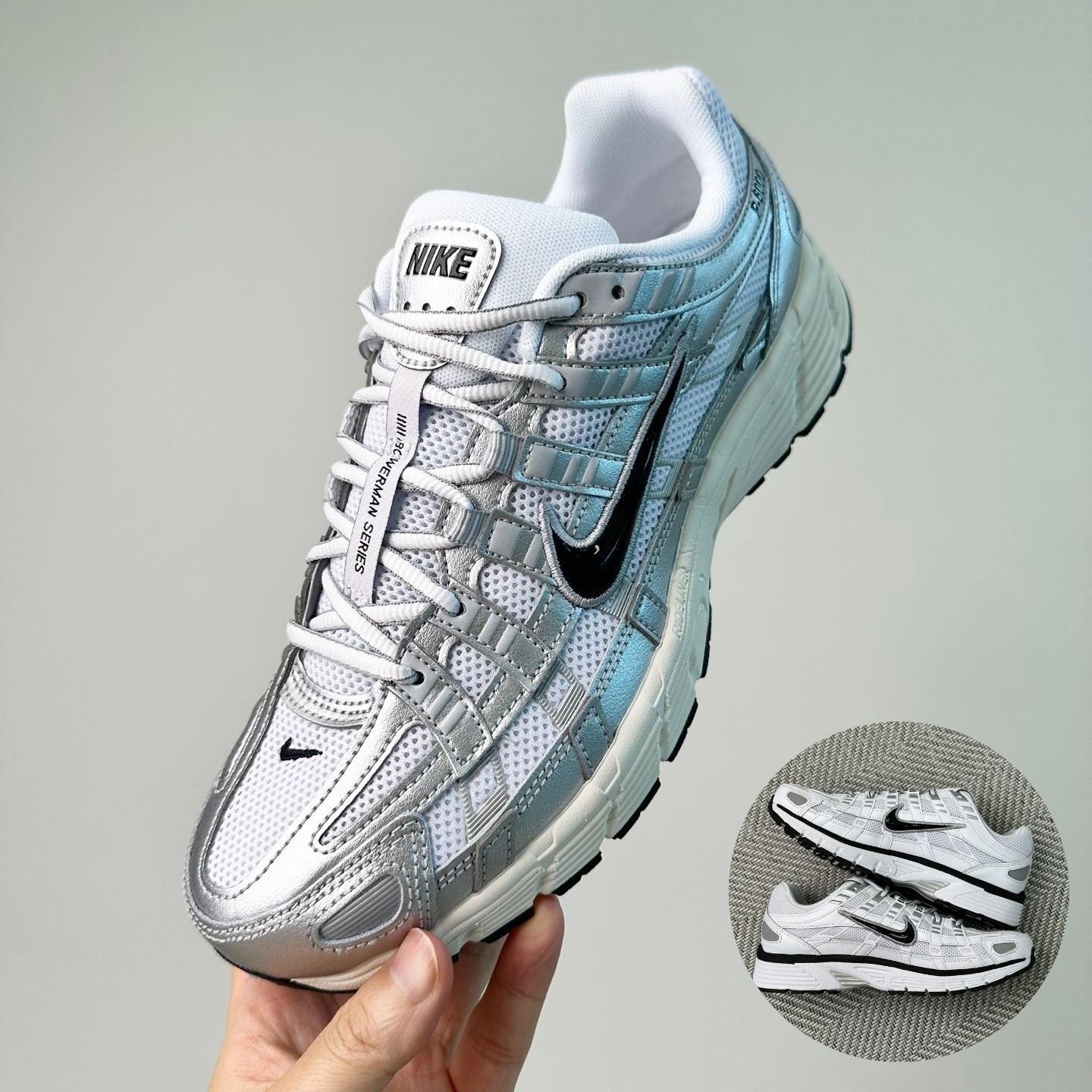 나이키 P6000 여름 운동화 메탈릭실버 CD6404 105 107