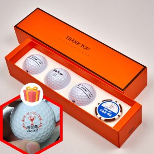 volvik 플라이온 2피스 골프공 롱3구 볼마커클립 홀인원기념 명품선물 인쇄서비스