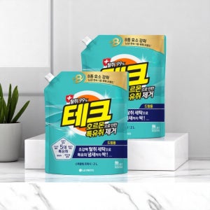 호르몬 냄새 제거 옷 쉰내 빨래 땀 담배 냄새 제거 세탁세제 드럼용 리필 2L 2개