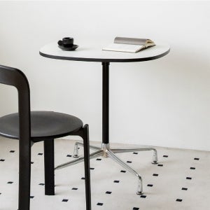 비쥬 원형 카페 테이블 블랙엣지 2인용 식탁 600