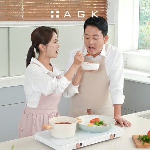 AGK NORDIC 와이드 플렛 2구 인덕션 + 전용 그릴 포함