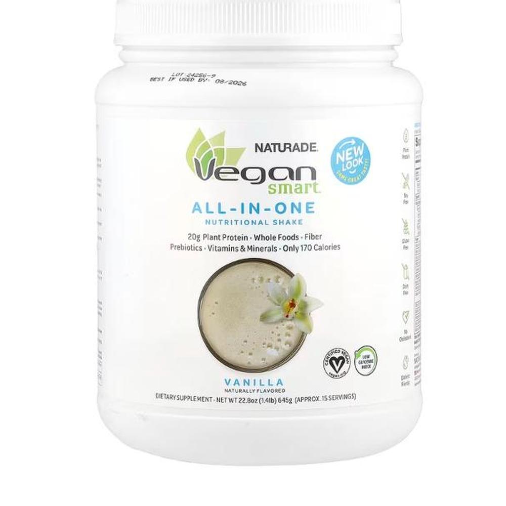비건스마트 <b>올인원 뉴트리셔널</b> 셰이크 바닐라 645g 1.42lbs