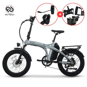 AU테크 엑스트랙 프로 최대 850W 접이식 전동 전기자전거 48V 스텐실버, 50.8cm(20인치)