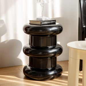 인블루 마일로 3단 스툴 인테리어 디자인 화장대의자 블랙