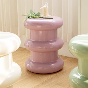 인블루 마일로 3단 스툴 인테리어 디자인 화장대의자 퍼플