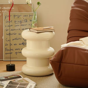 인블루 마일로 3단 스툴 인테리어 디자인 화장대의자 아이보리