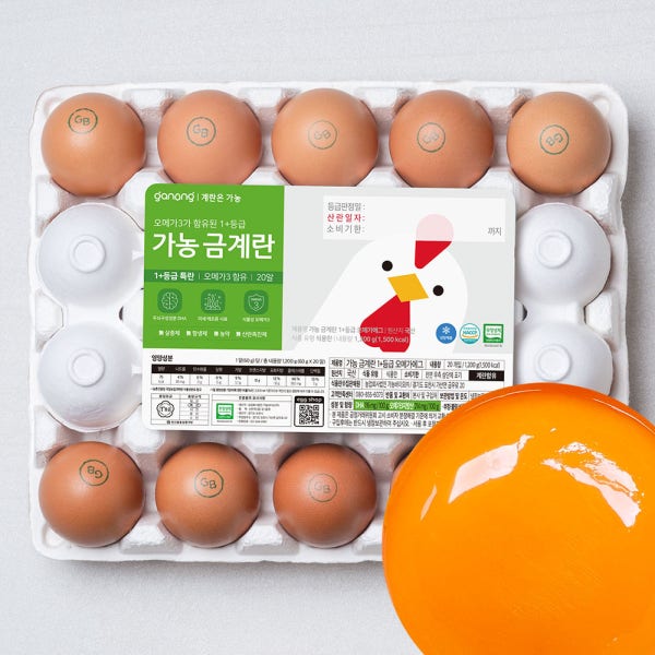 오메가3 함유 무항생제 계란 특란 + 등급 날 달걀 가농 금계란