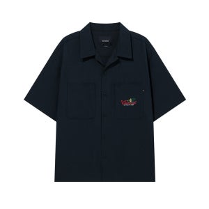 [커버낫]그래픽 하프 셔츠 Navy