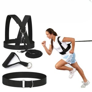 세트 저항 역방향 스프린트 트레이닝 육상 벨트 로프 탄성 훈련 근력 밴드 저항 달리기