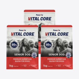 페노비스 강아지 가수분해 알러지 눈물 사료 바이탈코어 시니어, 1kg, 3개