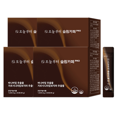 오늘부터 슬림카페 다이어트 커피 혈당케어 가르시니아 다이어트보조제 <b>HCA</b> 240포, 4개