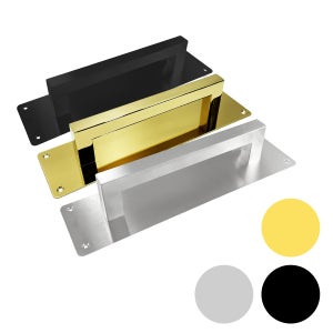 사각 판손잡이 미닫이문 다용도손잡이 300mm x 80mm 스테인리스 골드 유광