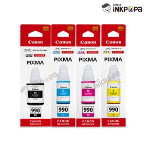 캐논 GI-990BK GI-990C GI-990M GI-990Y 정품잉크 4색 SET