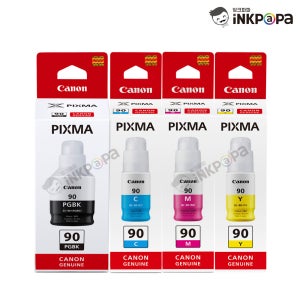 캐논 GI-90PGBK GI-90C GI-90M GI-90Y 정품잉크 4색 SET