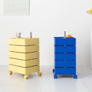 트롤리수납함 펜트리 슬라이딩 수납함 옷장정리 옷보관함 옷정리 트레이 블루