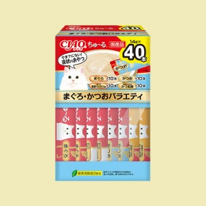 이나바 챠오츄르 40P (박스) 참치+가다랑어 버라이어티, 14g, 40개