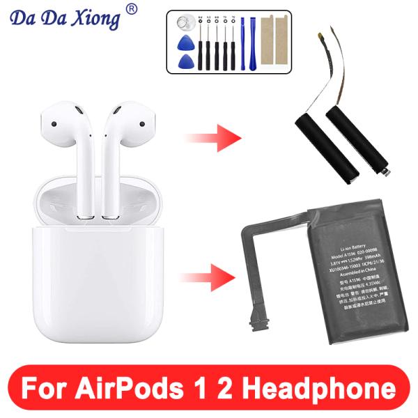 Airpods 용 새 배터리 교체 1st 2nd A1604 A1523 A1722 A2032 A2031 Air Pods 1 Air Pods 2 교체 가능한 헤드셋 배터리