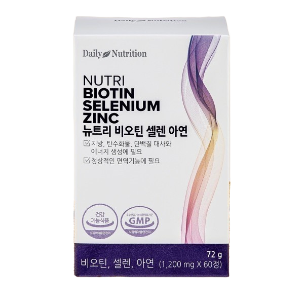뉴트리 맥주효모 비오틴 <b>셀레늄</b> 셀렌 아연 독일산 맥주효모 1200mg 60정 x1개