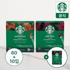 [본사직영] 스타벅스 프리미엄 스틱커피 아메리카노 다크 30입+미디엄 30입+다크 10입 증정 외 5종