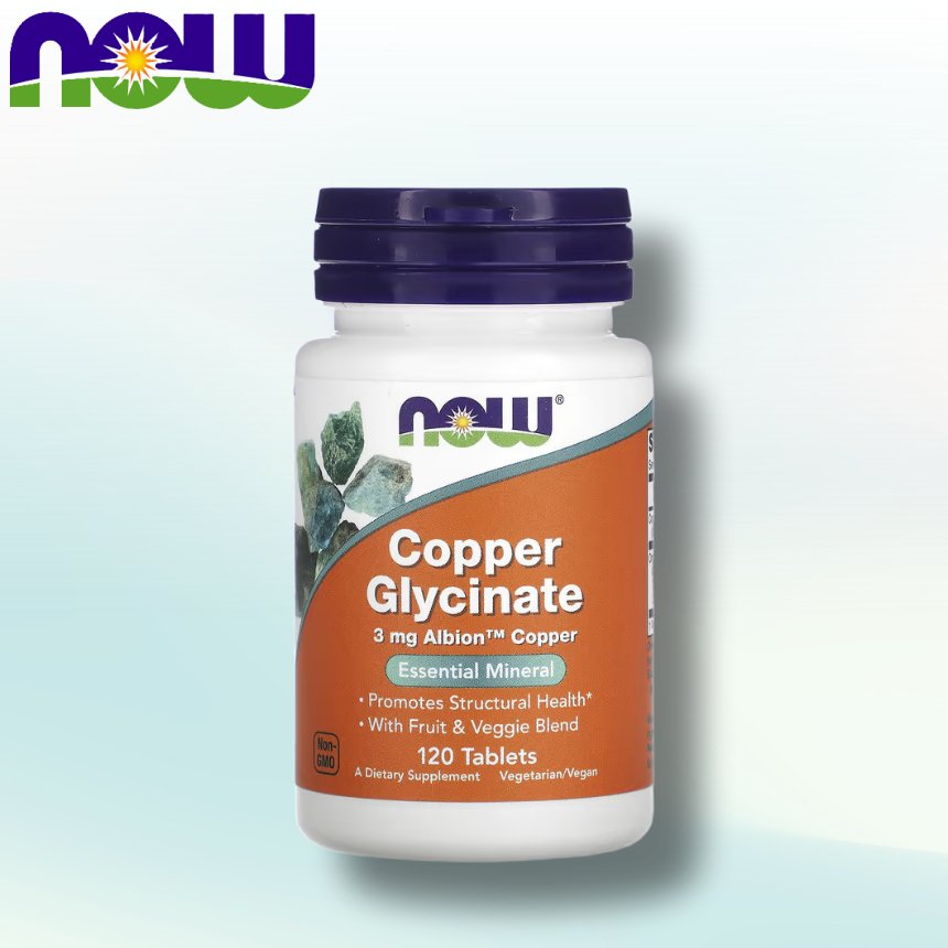 <b>나우푸드</b> 알비온 <b>구리</b> 글리시네이트 3mg 120정 1통