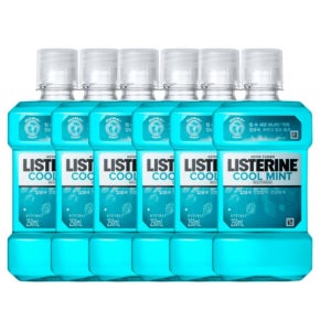 구강건강 리스테린 쿨민트 마일드 구강세정제 250ml 6개