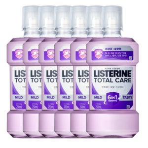 리스테린 토탈케어 마일들 구강세정제 구강건강 250ml 6개