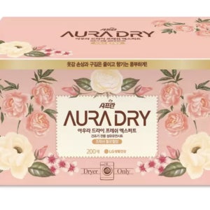 아우라 엑스퍼트 드라이시트 200매 코스트코 종이 건조기 섬유유연제 샤프란 시트형