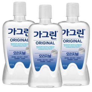 가그린 오리지널 구강세정제 입냄새제거 820ml 3개
