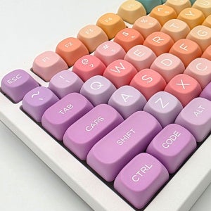 파스텔 하모니 126키 PBT 영문 염료승화 이쁜 캔디 솜사탕 디자인 moa 키캡