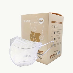 해나온 마스크 KF94 새부리형 보건용 국산 4겹 식약처허가 코로나예방 L(대형), 화이트, 50개
