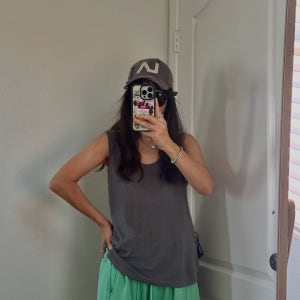 보니따스 린넨 캐미 나시 티셔츠 여름 베이직 민소매티/ 아이보리 먹색 핑크 소라