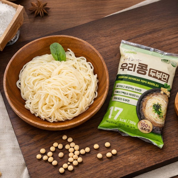 100g당 17kcal 바로먹는 두부면 180g 5팩