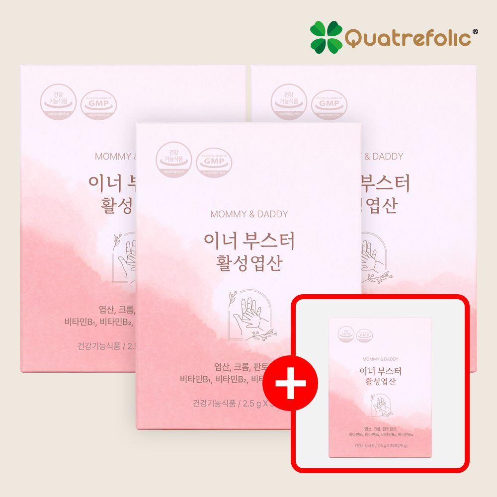 [3+1] 이너 부스터 활성엽산 미오 이노시톨 (부원료) 30포, 4개