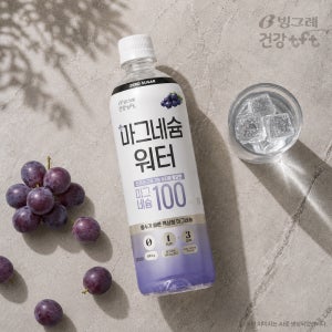 빙그레 마그네슘워터 제로슈거 포도맛 무설탕 무색소 6개입, 1개