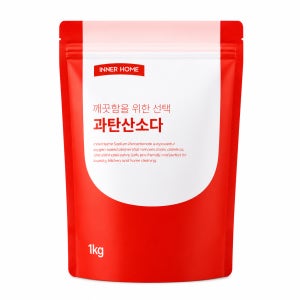 이너홈 과탄산소다 산소계 표백제 세탁 얼룩제거 세탁조청소 1kg, 1개