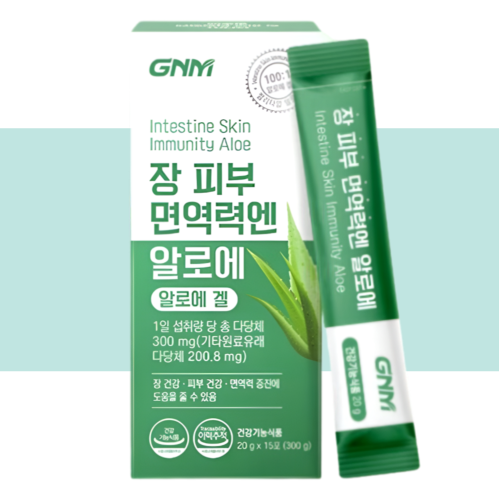 <b>GNM 알로에 겔</b> 젤리 장 피부 면역력엔 15포X1박스