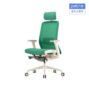 파트라 라보-M 풀메쉬 체어 컴퓨터 책상 의자 LM11MPAKS 화이트, 그린