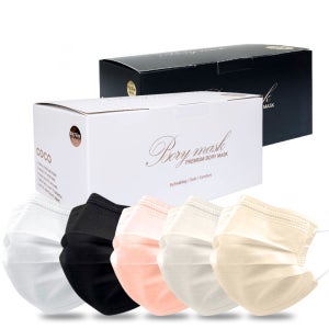 일회용 특대형 마스크 덴탈 부드러운 성인 보리 마스크 일상 3중 필터기능 김서림방지 50매