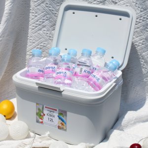 키친플라워 포타맥스 컵홀더 아이스박스 12L 라이트그레이색상 회색 그레이색 감성 휴대용 피크닉캠핑 차량용 12리터