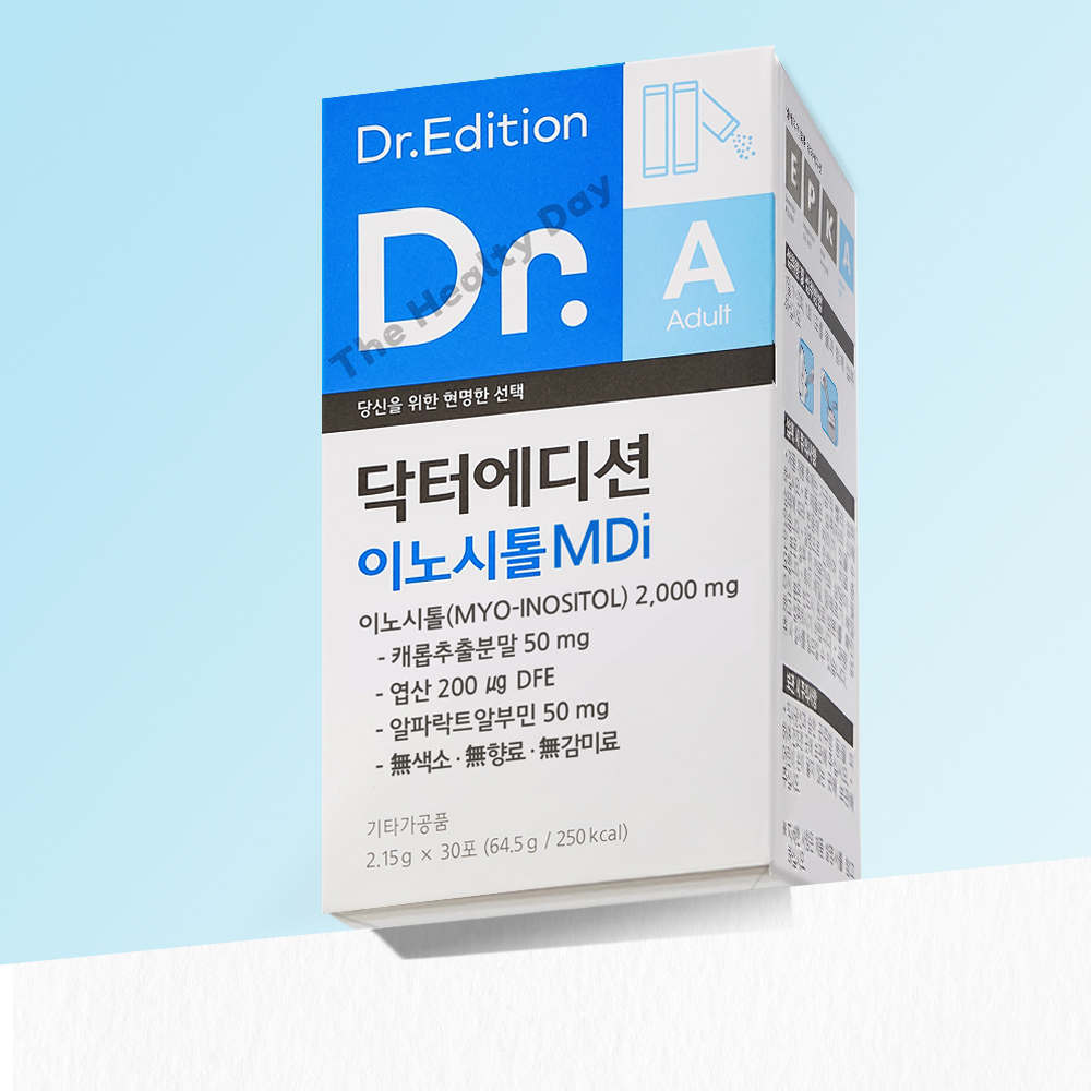 <b>닥터에디션</b> 닥터 <b>이노시톨MDi</b> 미오<b>이노시톨</b> 캐롭추출분말 40:1 성인남녀 엽산 30포
