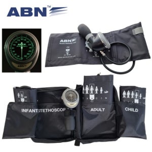ABN 메타 혈압계 야광 성인 소아 유아 커프 3종 세트