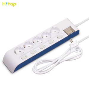 국산 현대 멀티탭 5구 3m 하이탭 개별 메인 스위치 과부하차단 연장 콘센트