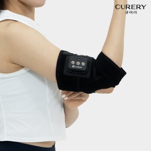 큐어리 팔꿈치 엘보 EMS 관절케어 개인용 저주파 자극기 마사지기 테니스 클라이밍 골프