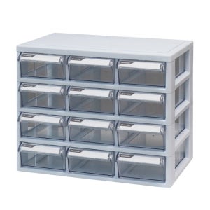 서랍식 수납함 고정 12칸 부품함 370x230x300