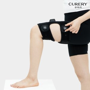 큐어리 개인용 저주파자극기 마사지기 허벅지 EMS 통증 다리 근육 안마기 의료기