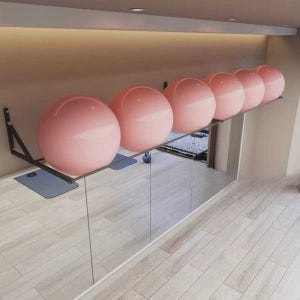 짐볼 거치대 벽면 요가 용품 보수볼 선반 정리대 필라테스 수납