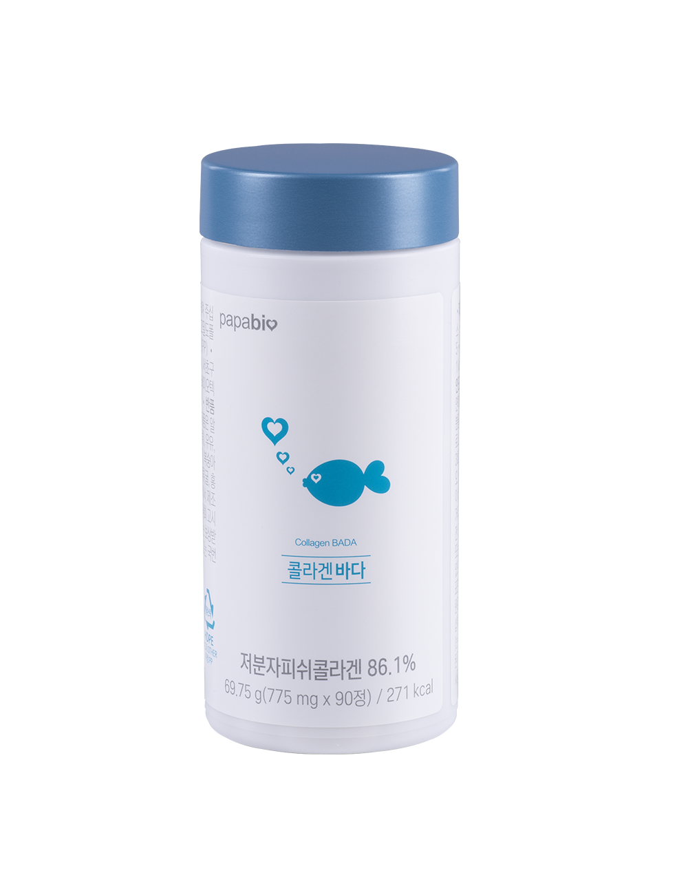 <b>콜라겐</b> 바다 저분자 피쉬 어류 어린 펩타이드 히알루론산 대용량 고함량 90정, 1개
