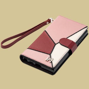 [콤비] 슬림 천연소가죽 다이어리 지갑 케이스 핑크와인, 갤럭시A90