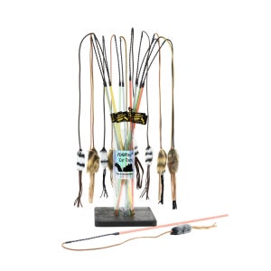 퍼펙트 가죽 바운서 스틱 고양이장난감 놀이 낚시대 45cm